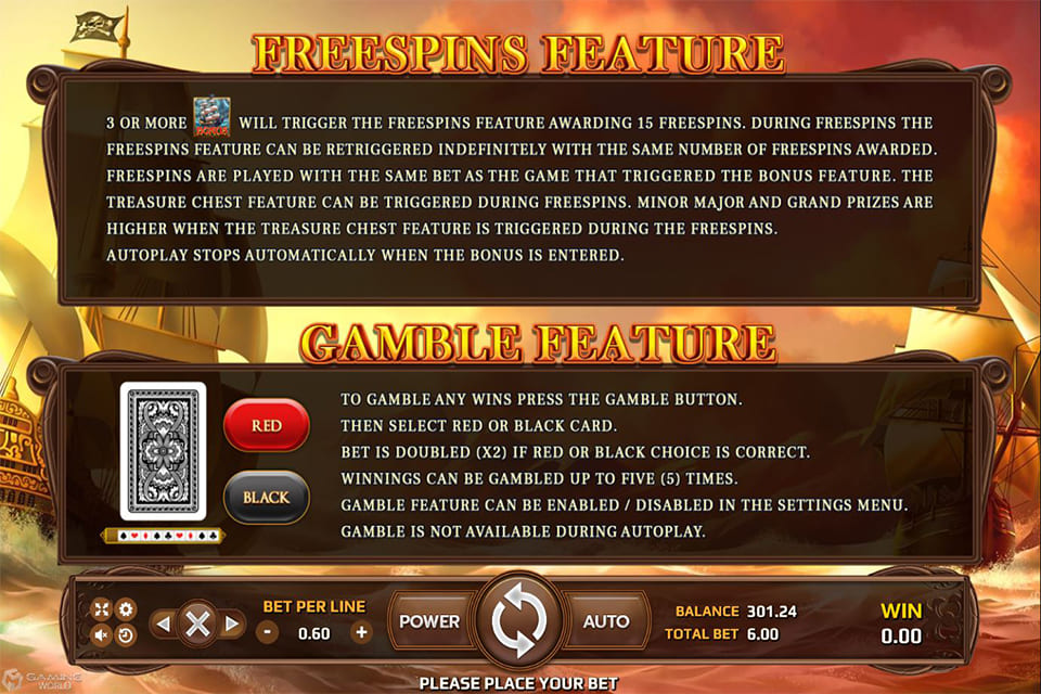 BLACKBEARD LEGACY FREESPIN FEATURE