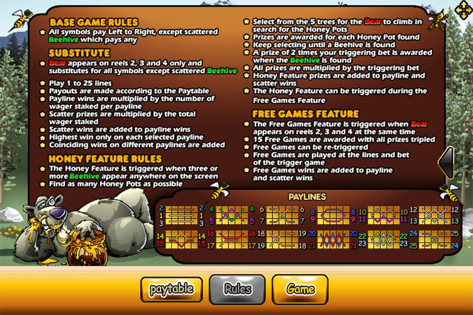 BONUS BEARS RULES