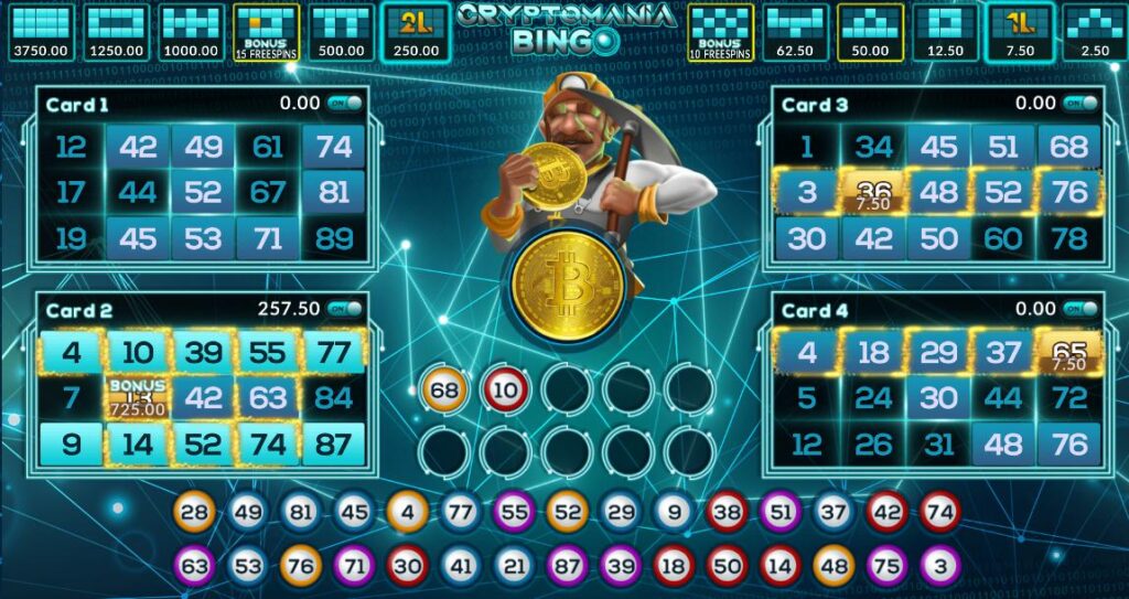 joker gaming Cryptomania bingo slot 2