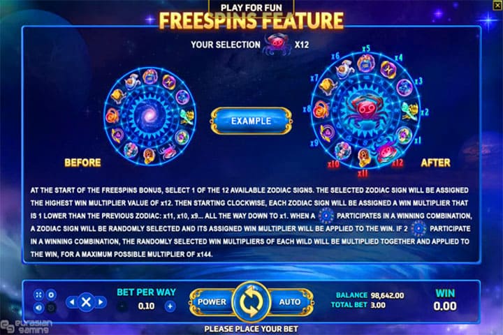 รีวิวเกมสล็อต Zodiac game