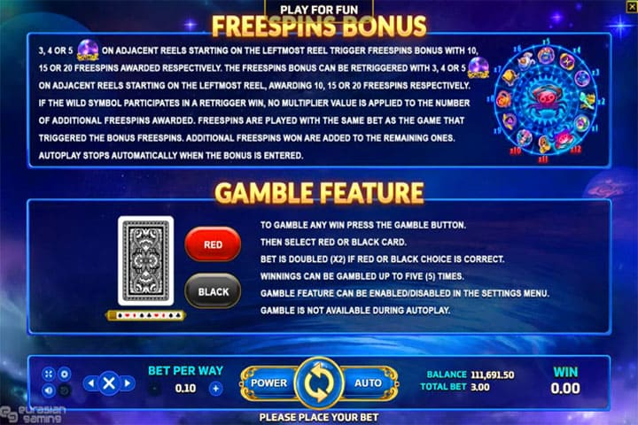 รีวิวเกมสล็อต Zodiac slot